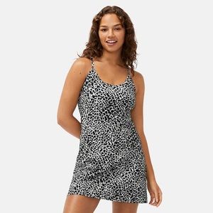 Outdoor Voices Exercise Dress in Snow Leopard, Size Small